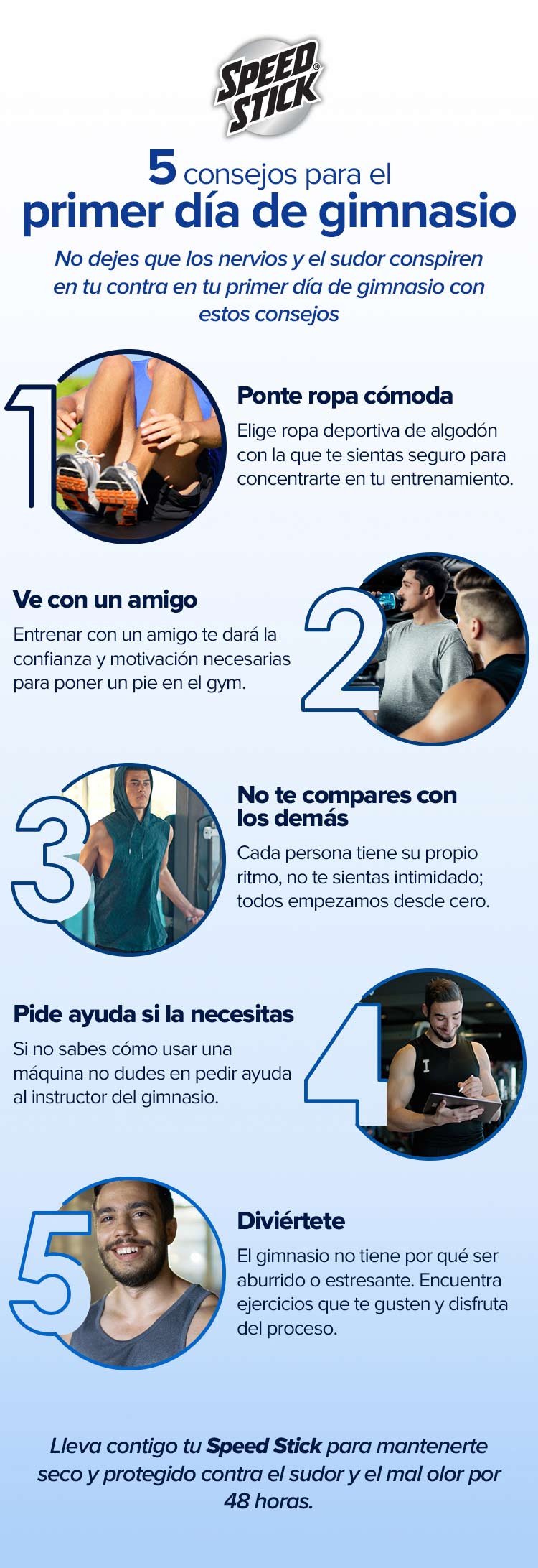 storytelling de 5 consejos para el primer dia en el gym