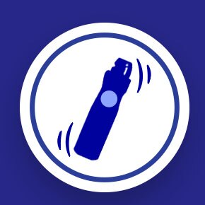 icono de desodorante en spray siendo agitado